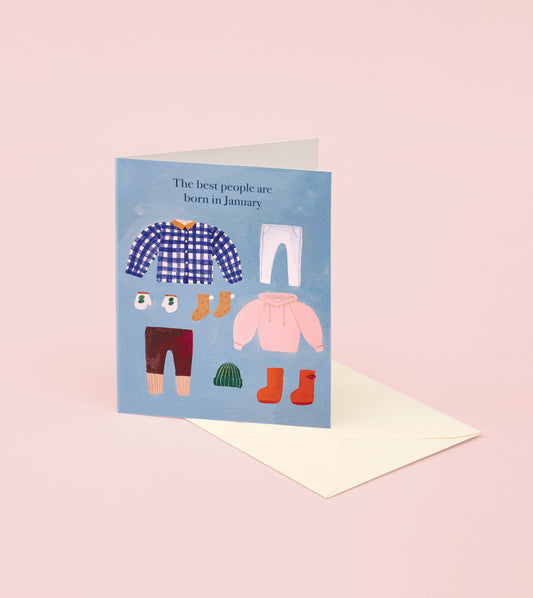The Best People Are Born in January Birthday Card