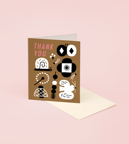 Bird and Butterfly Thank You Card