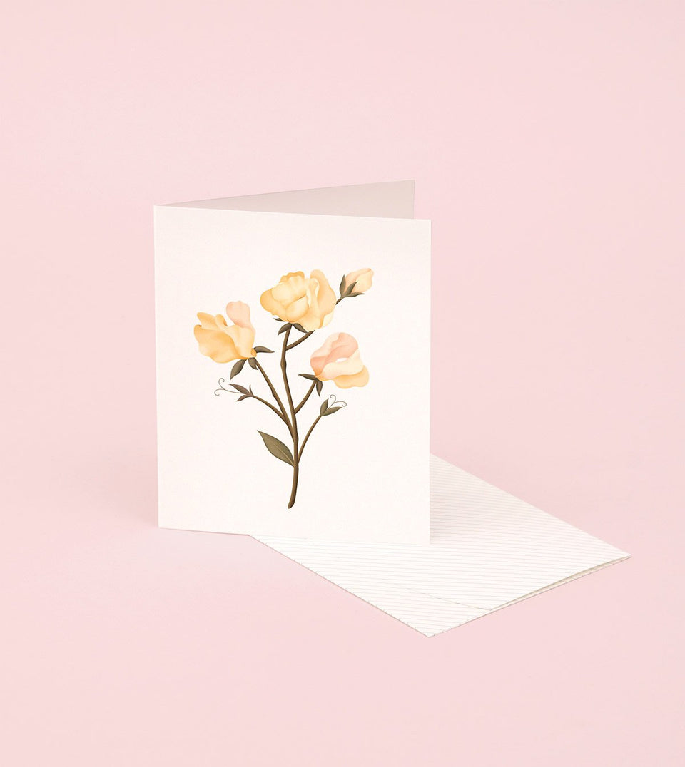 Botanical Scented Card - Sweet Pea - SG13 - Clap Clap