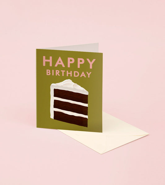 Chocolate Cake Happy Birthday Card - GB06 - Clap Clap
