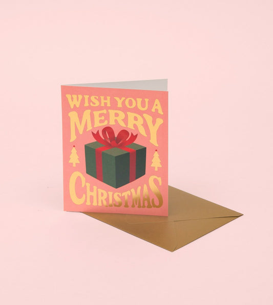 Christmas Present Card - Pink - GH24 - Clap Clap