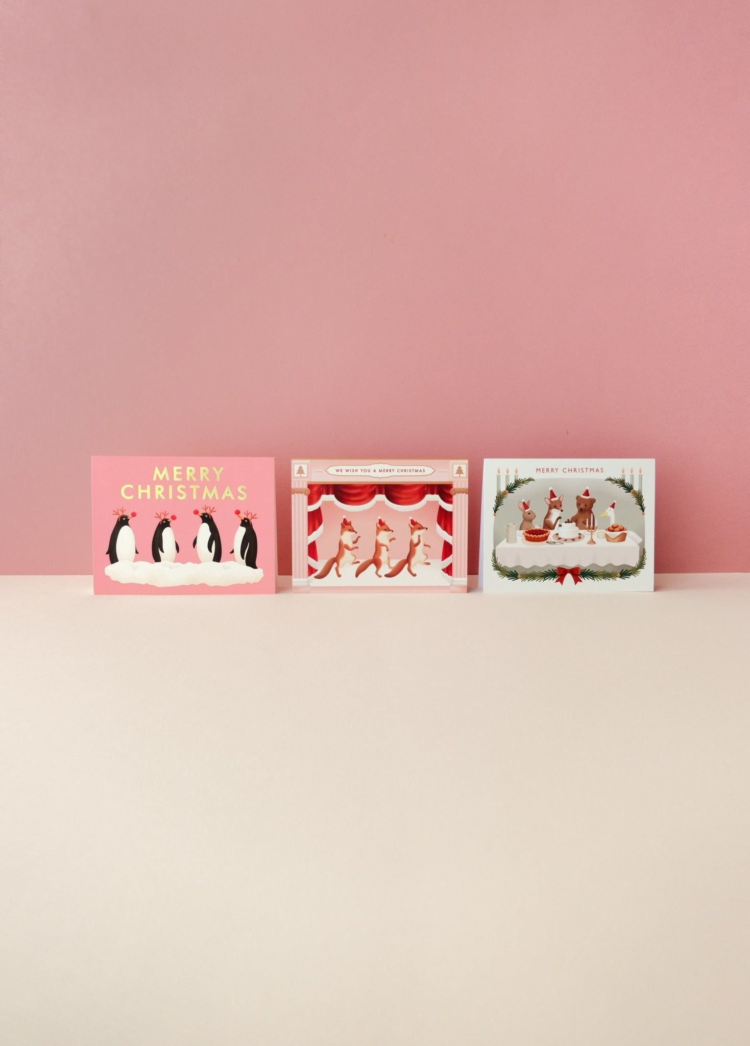 Dancing Foxes Christmas Card - GH33 - Clap Clap