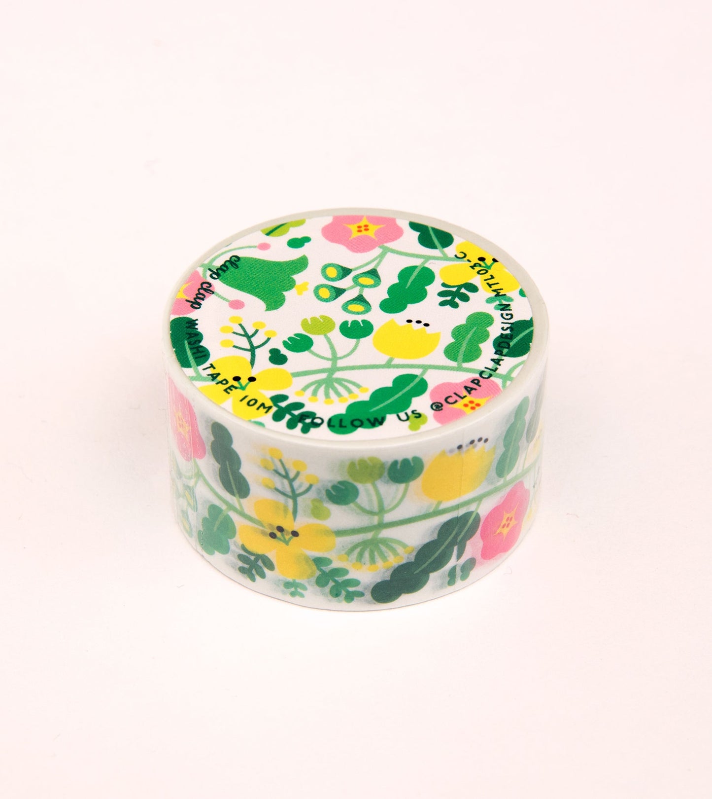 Green Floral Pattern Washi Tape - 25mm - MTL03-C - Clap Clap