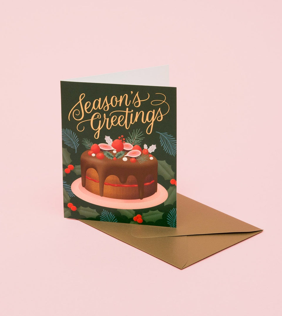 Holiday Cake Card - Green - GH30-K - Clap Clap