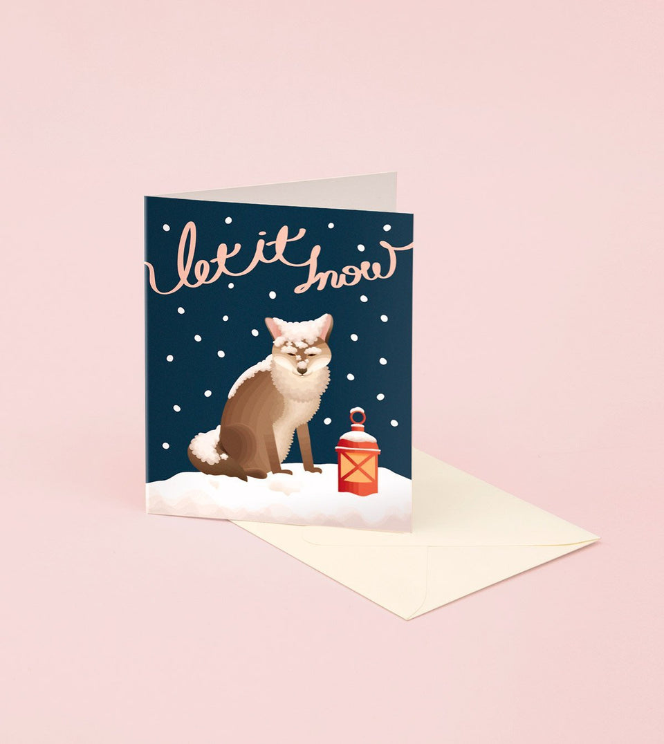 Let It Snow Fox Holiday Card - GH11 - Clap Clap