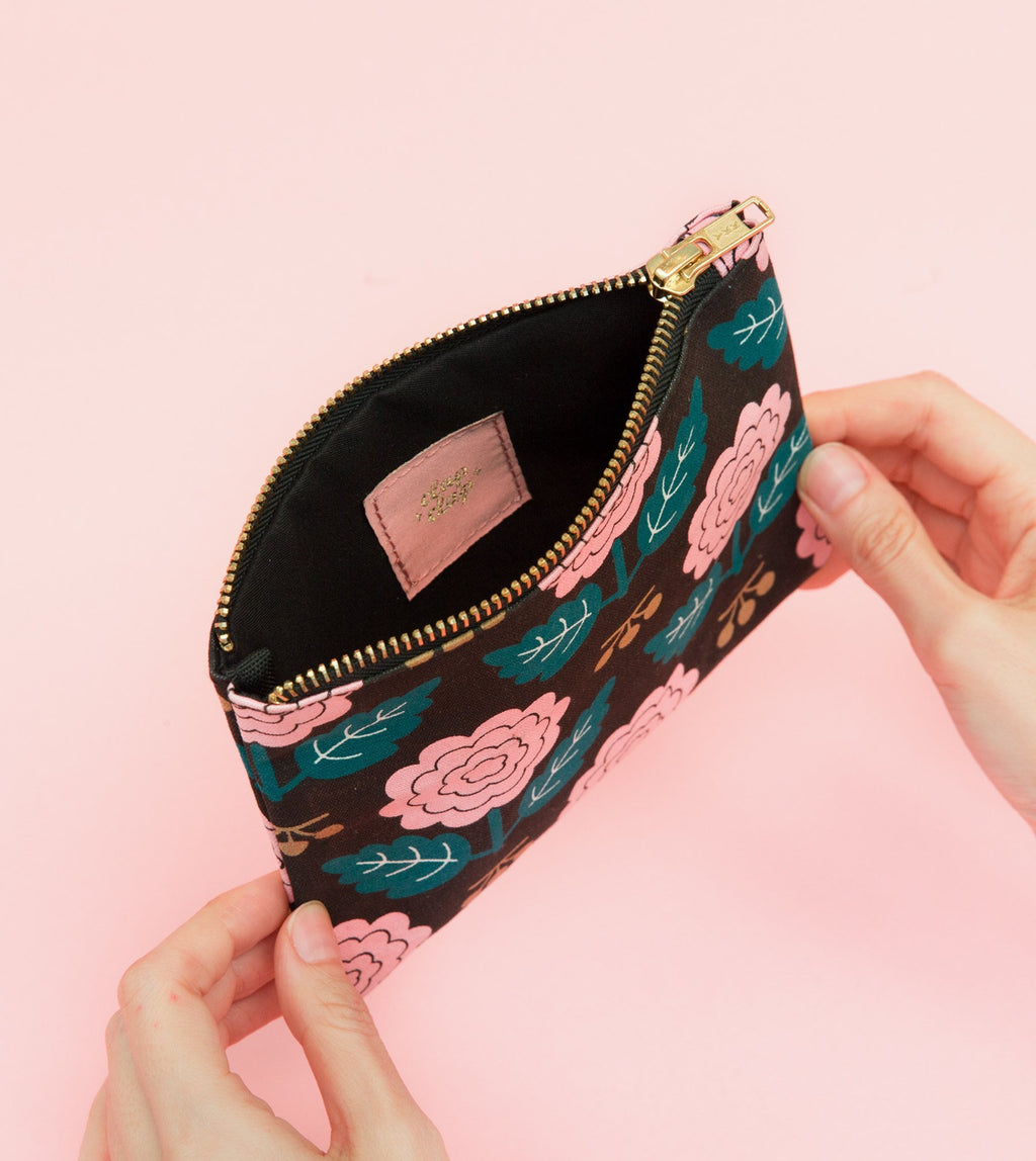 Flower Wristlet Purse-Handbag-Coin Wallet in Pink