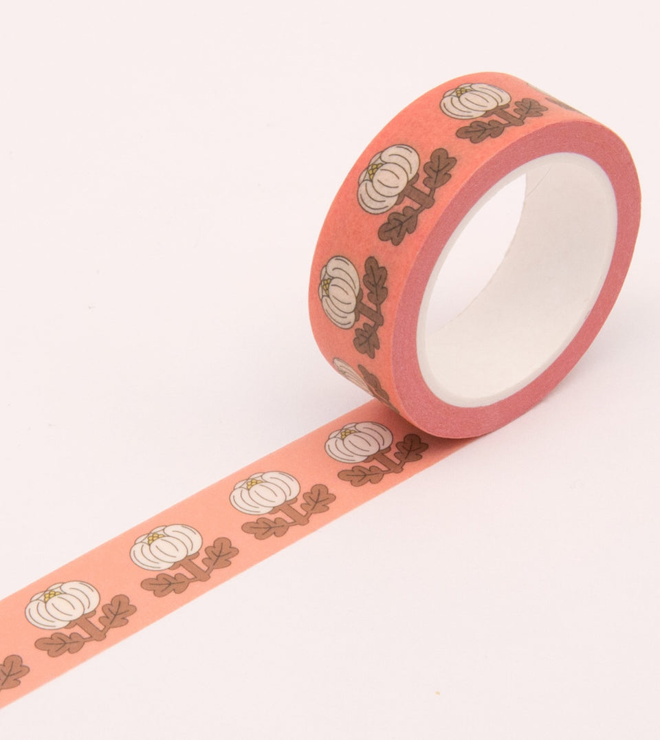 Pink Peony Washi Tape - Coral Pink - MT01-C - Clap Clap