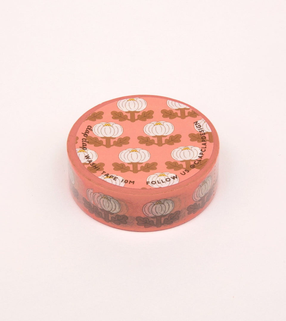 Peony Washi Tape - Coral Pink - MT01-C - Clap Clap