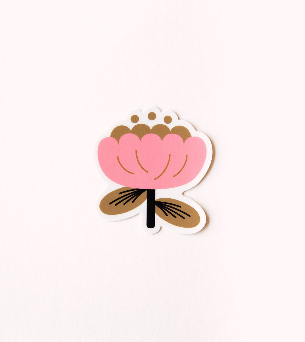 Waterproof Aesthetic Sticker - Pink Wildflower – Clap Clap