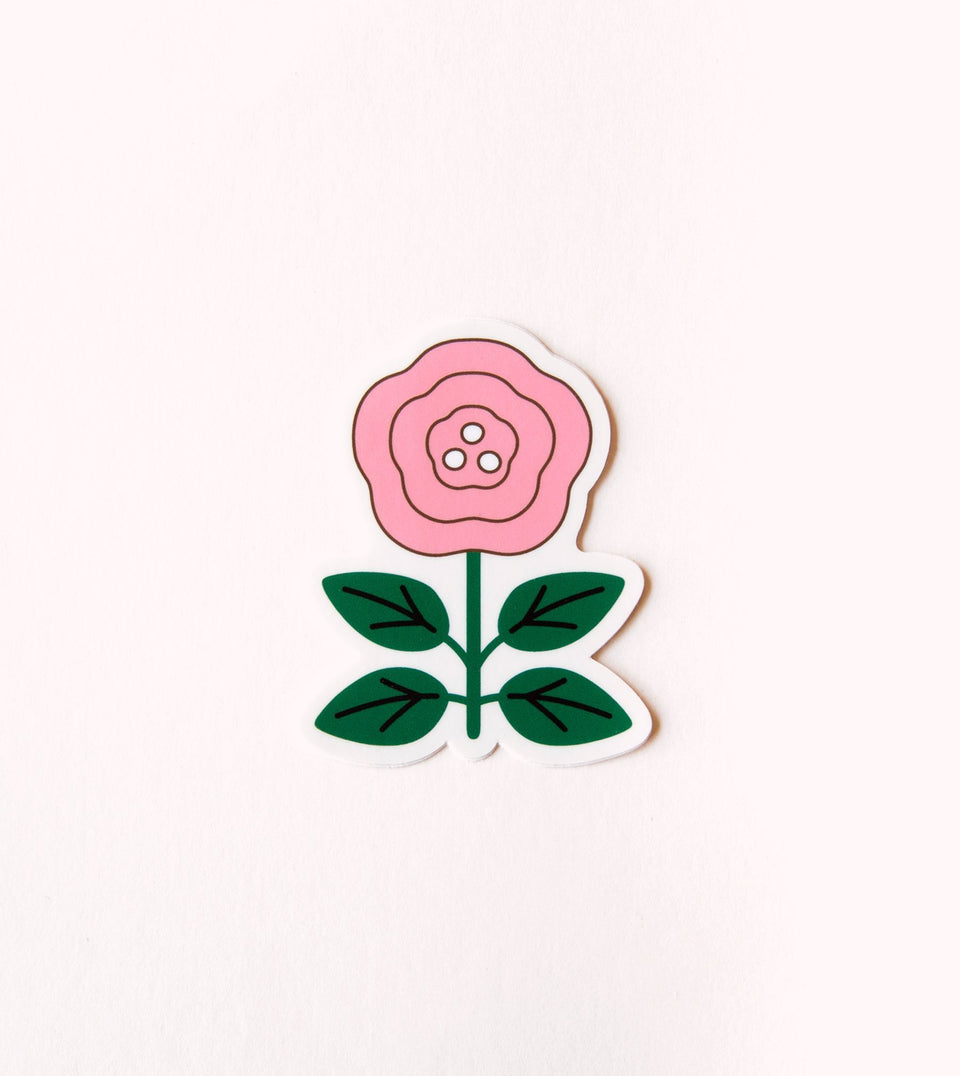 Waterproof Aesthetic Sticker - Pink Rose - STK05 - Clap Clap