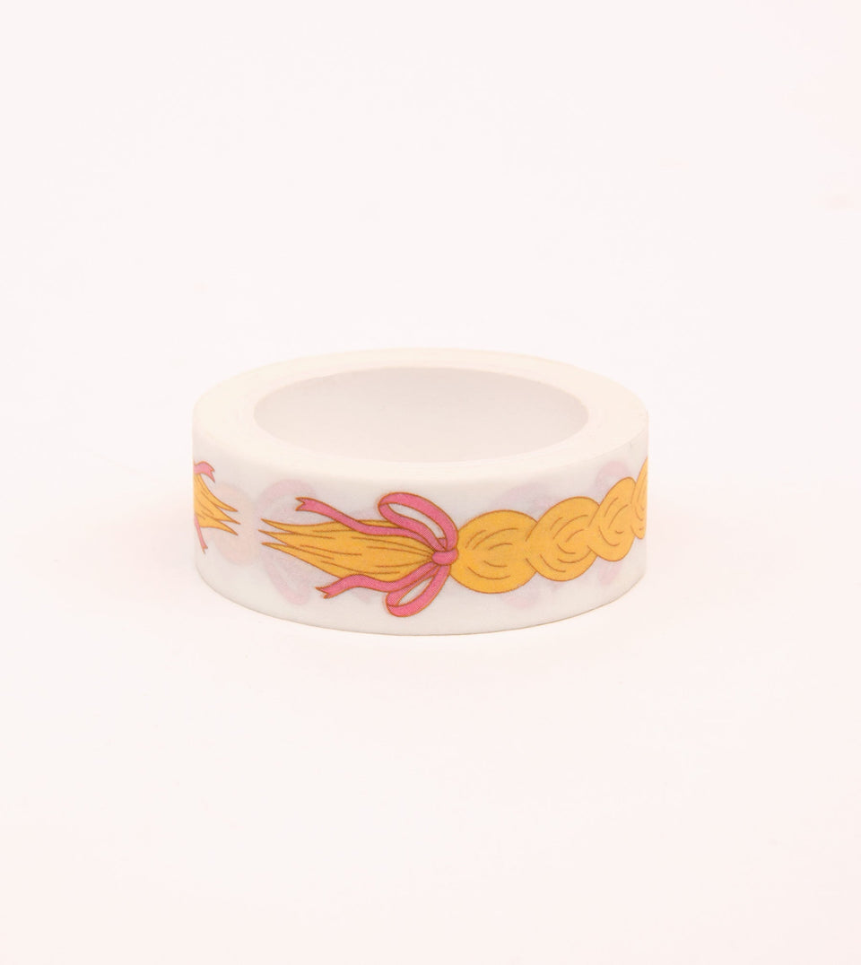Yellow Hair Braids with Ribbon Washi Tape - 15mm - MT24-C - Clap Clap