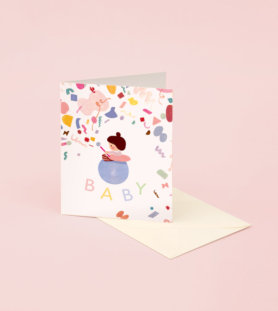 Baby and Confetti Card