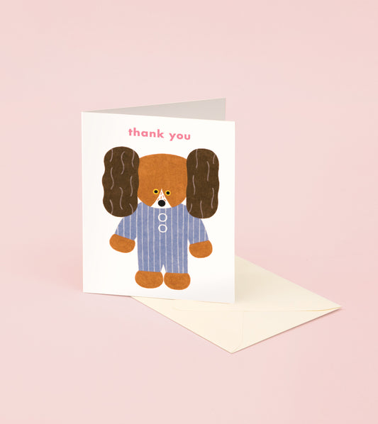 Blue Dog Thank You Card
