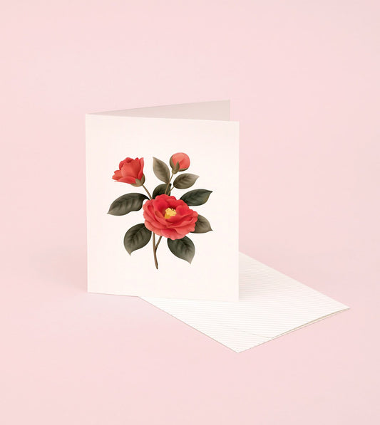 Botanical Scented Card - Camellia - SG24 - Clap Clap