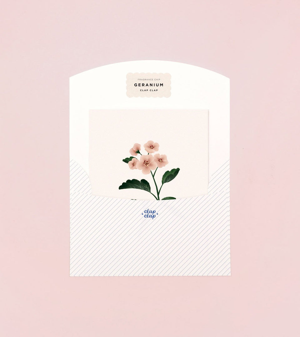Botanical Scented Card - Geranium - SG03 - Clap Clap
