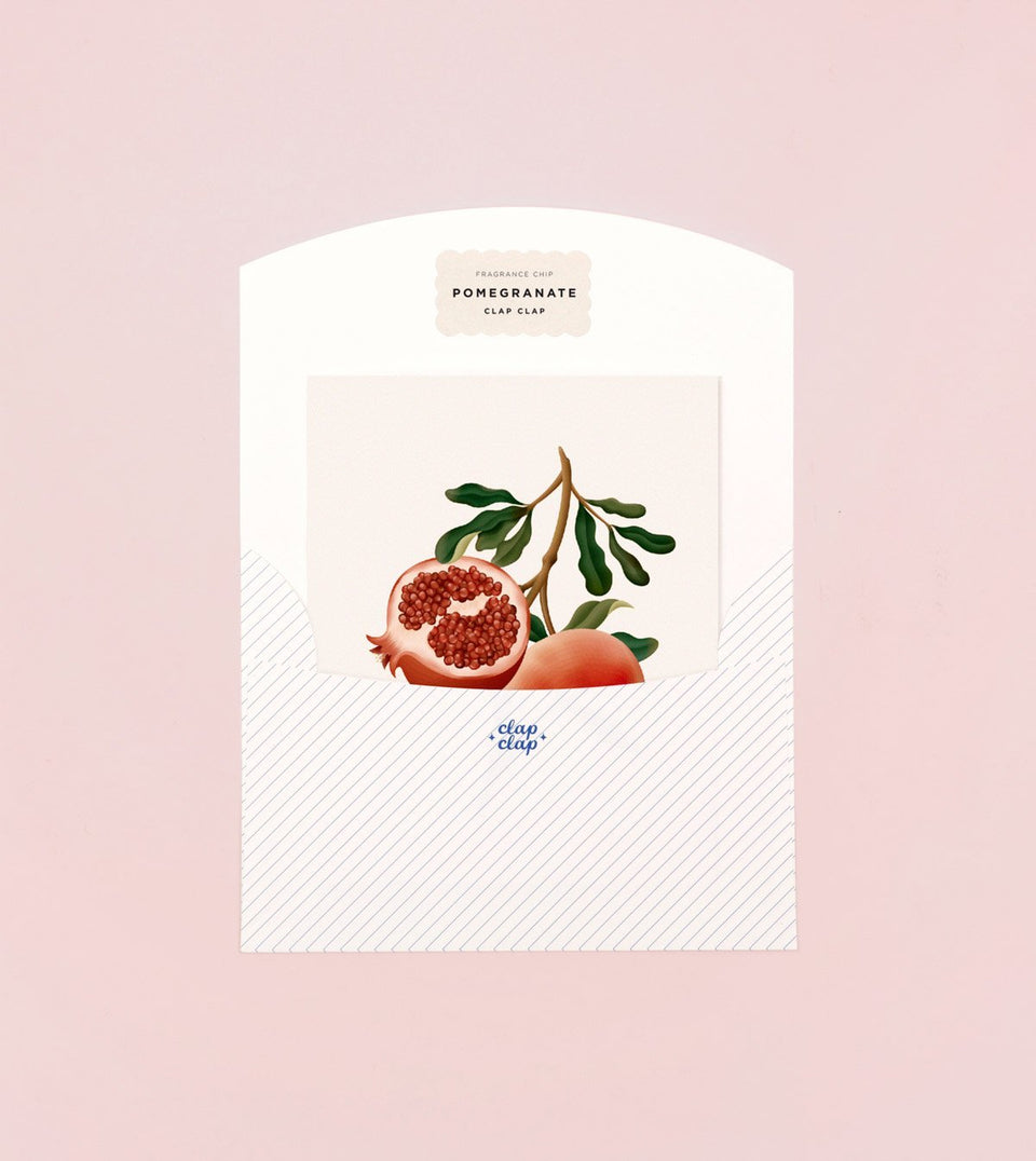 Botanical Scented Card - Pomegranate - SG16 - Clap Clap