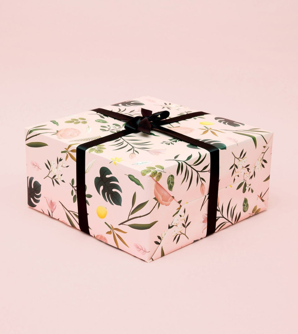 Pink Botanical Wrapping Paper - WR12 - Clap Clap
