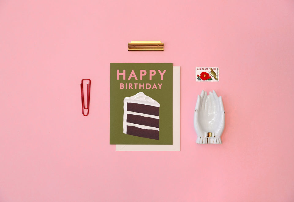 Chocolate Cake Happy Birthday Card - GB06 - Clap Clap