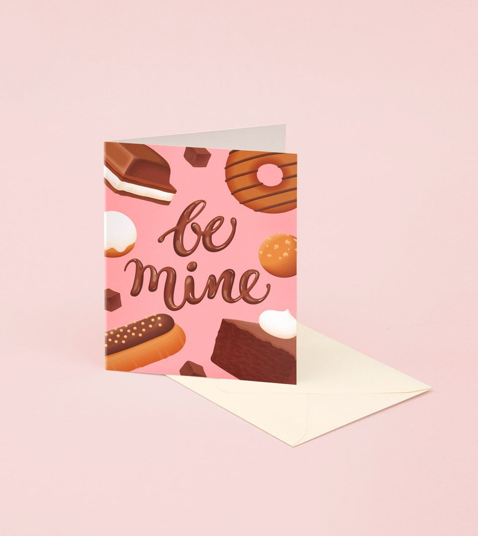 Chocolate Dessert Be Mine Valentine's Day Card - GM25 - Clap Clap