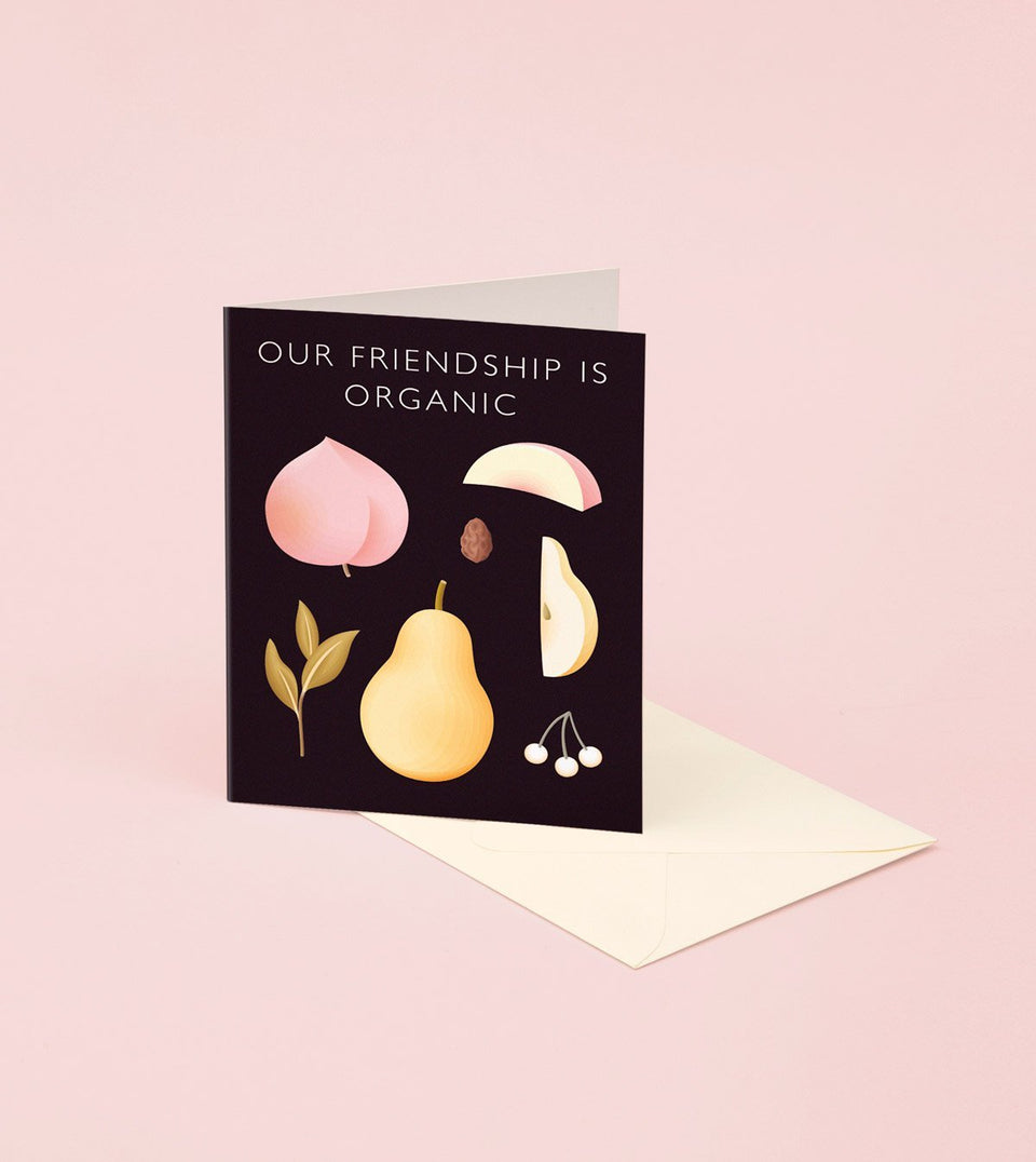 Fruit Friendship Card - Black - GM20 - Clap Clap