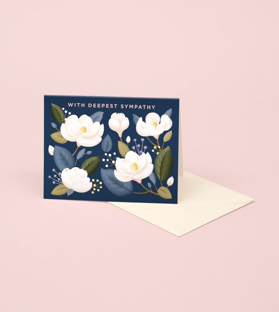 Magnolia Sympathy Card - Navy - GM32 - Clap Clap