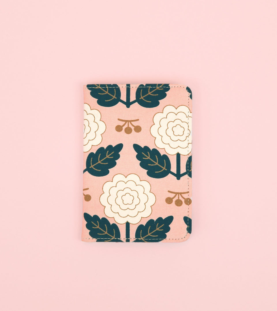 Pink Floral Cotton Passport Holder - FC02-C - Clap Clap