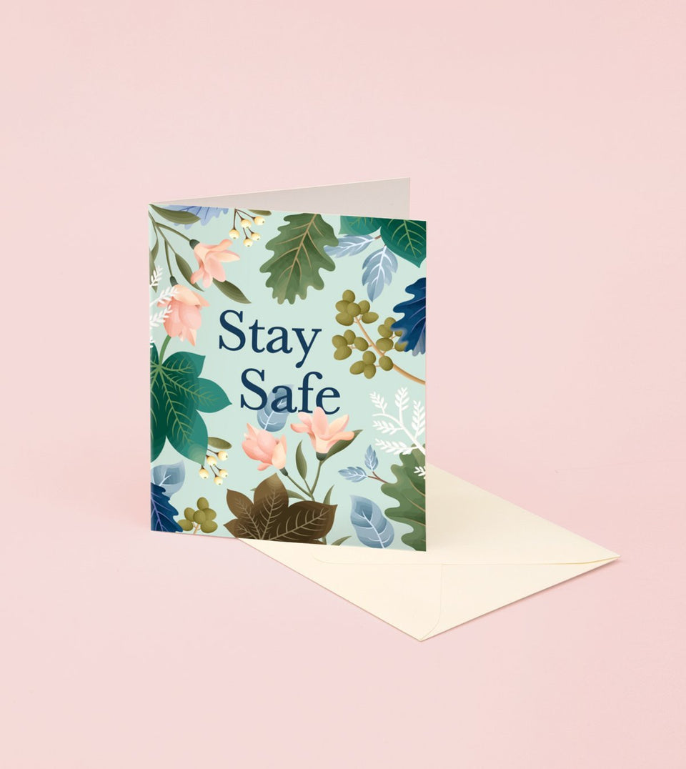 Mint Floral Stay Safe Card - GM40 - Clap Clap
