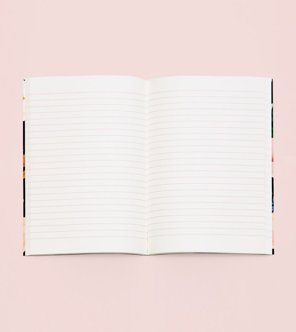 Pastel Poppy Notebook - Black - N15 - Clap Clap