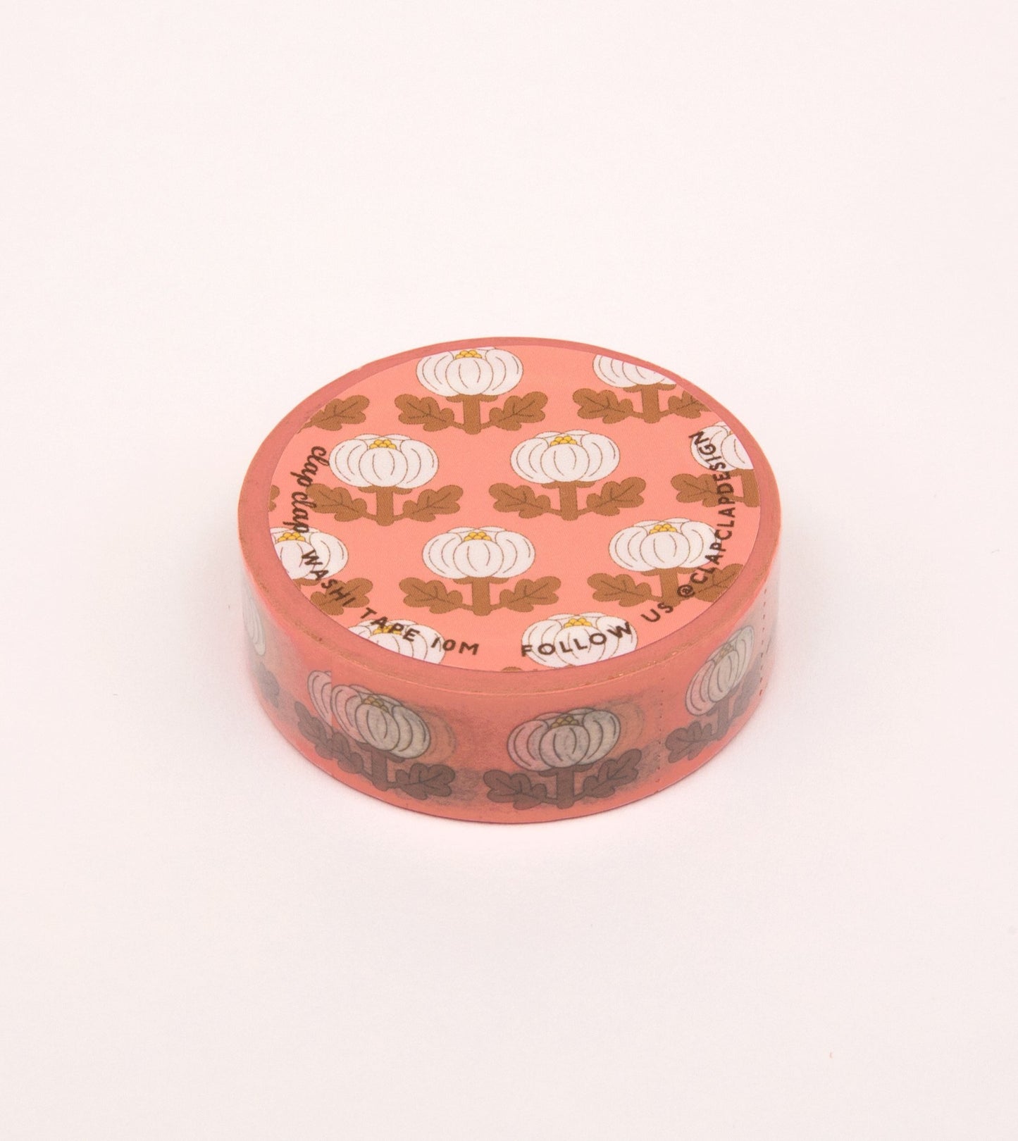 Peony Washi Tape - Coral Pink - MT01-C - Clap Clap