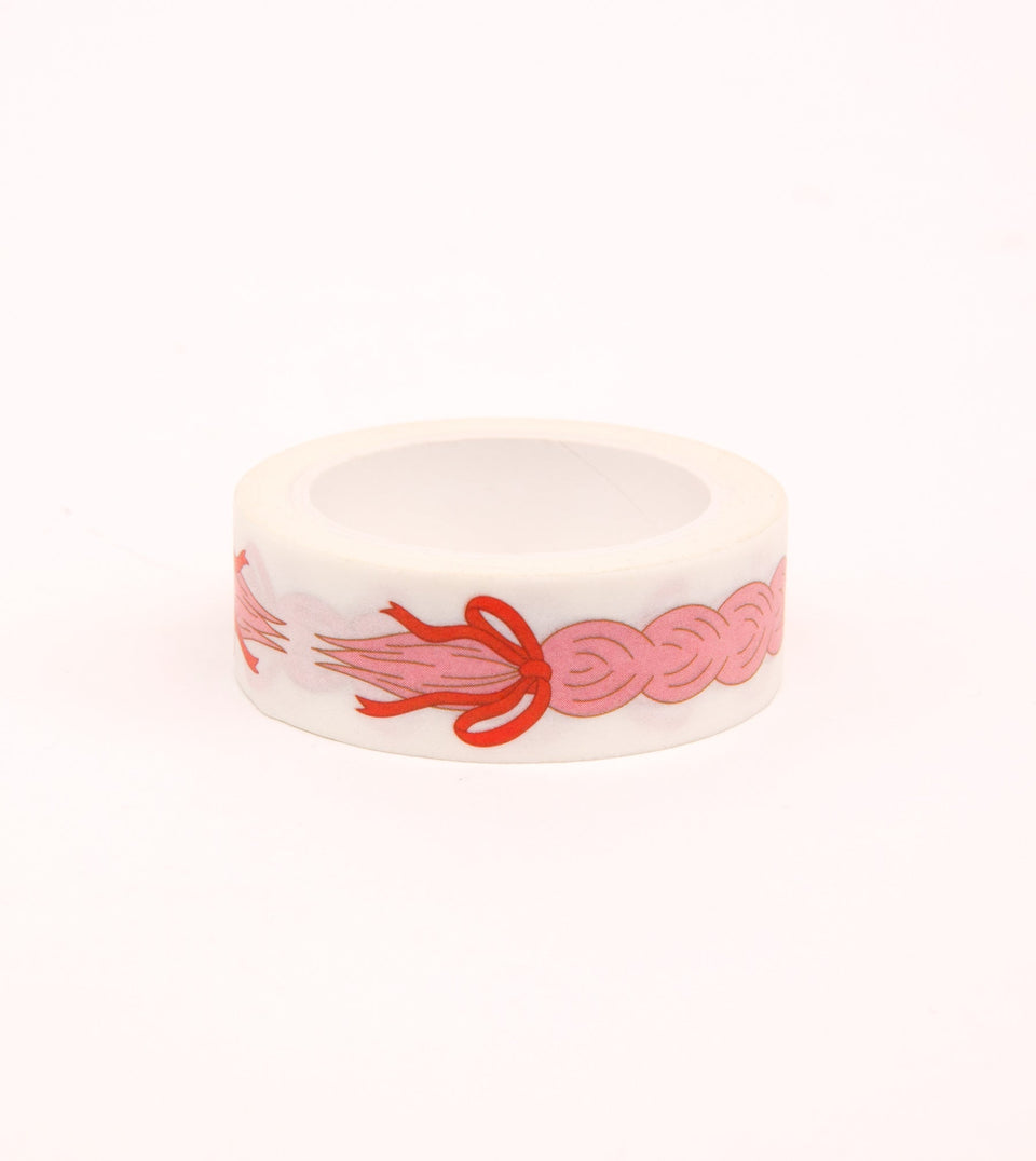 Pink Hair Braids with Ribbon Washi Tape - 15mm - MT25-C - Clap Clap