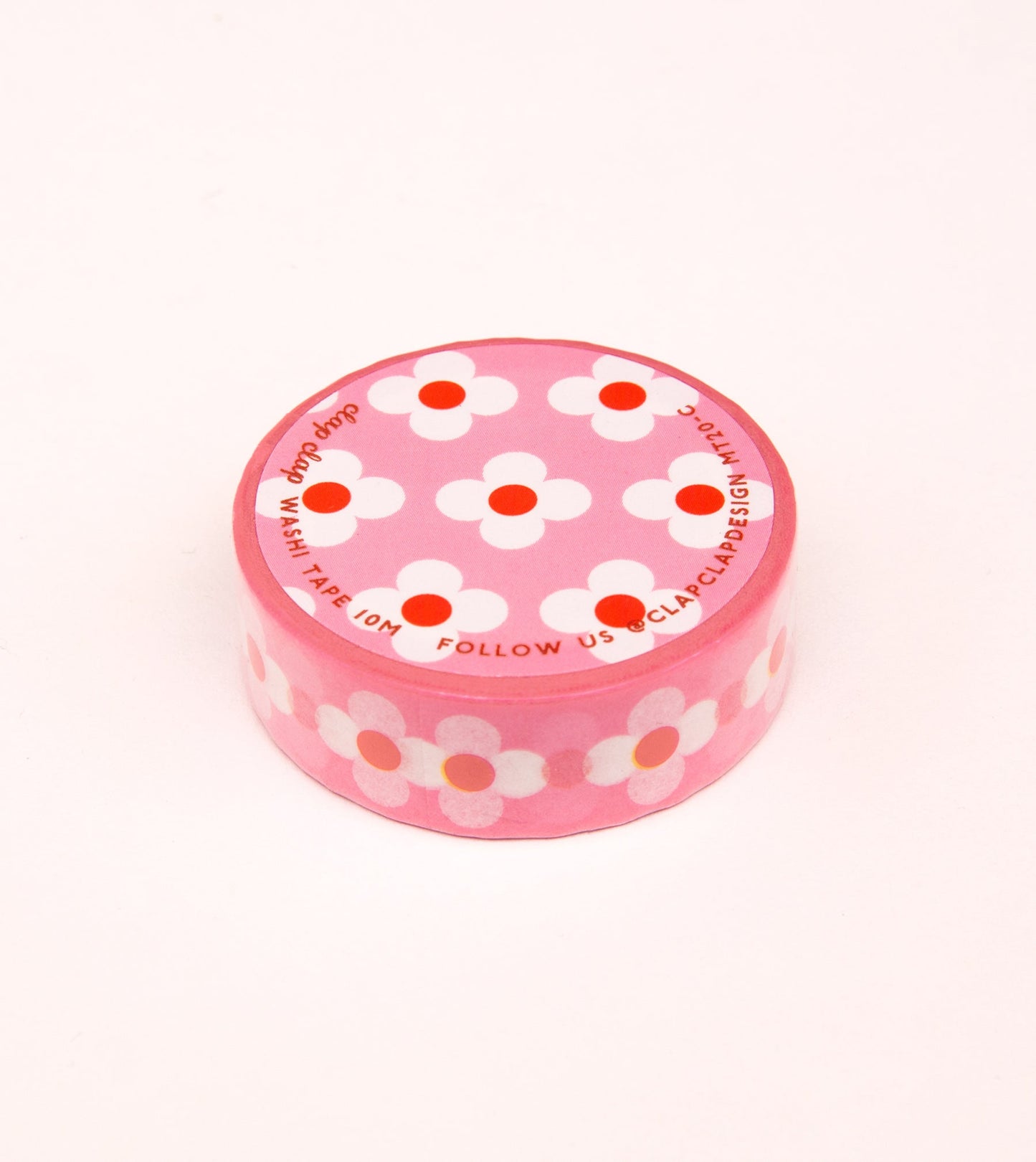 Pink Retro Floral Washi Tape - 15mm - MT18-C - Clap Clap
