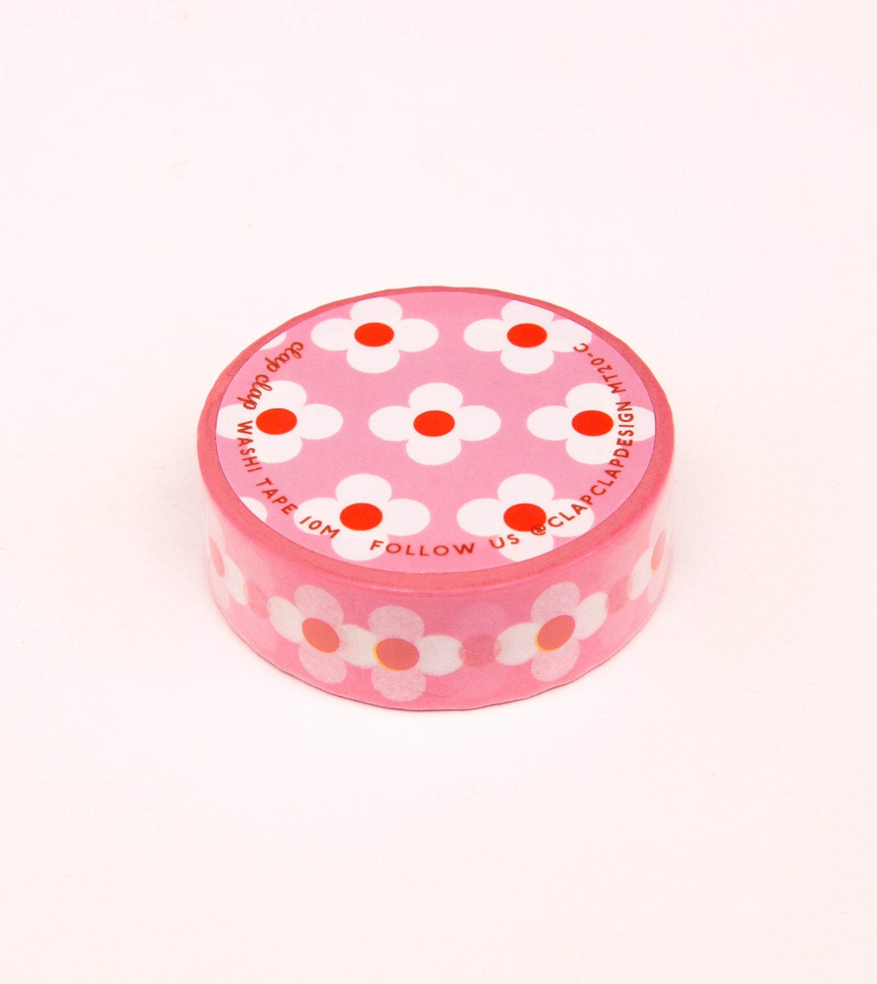 Pink Retro Floral Washi Tape - 15mm - MT18-C - Clap Clap