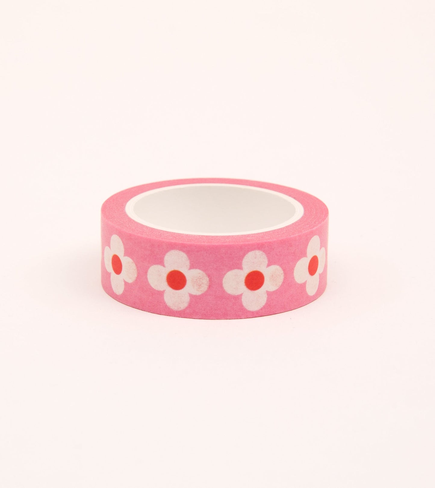 Pink Retro Floral Washi Tape - 15mm - MT18-C - Clap Clap