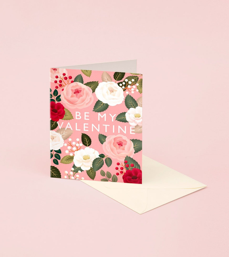 Pink Rose Valentine's Day Card - GM22 - Clap Clap