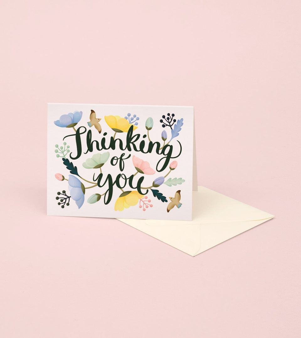 Poppy Floral Thinking Of You Card - GM18 - Clap Clap