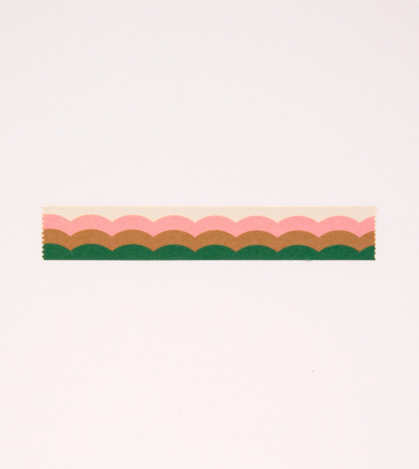 Scallop Pattern Washi Tape - Green and Pink - 15mm - MT16-C - Clap Clap