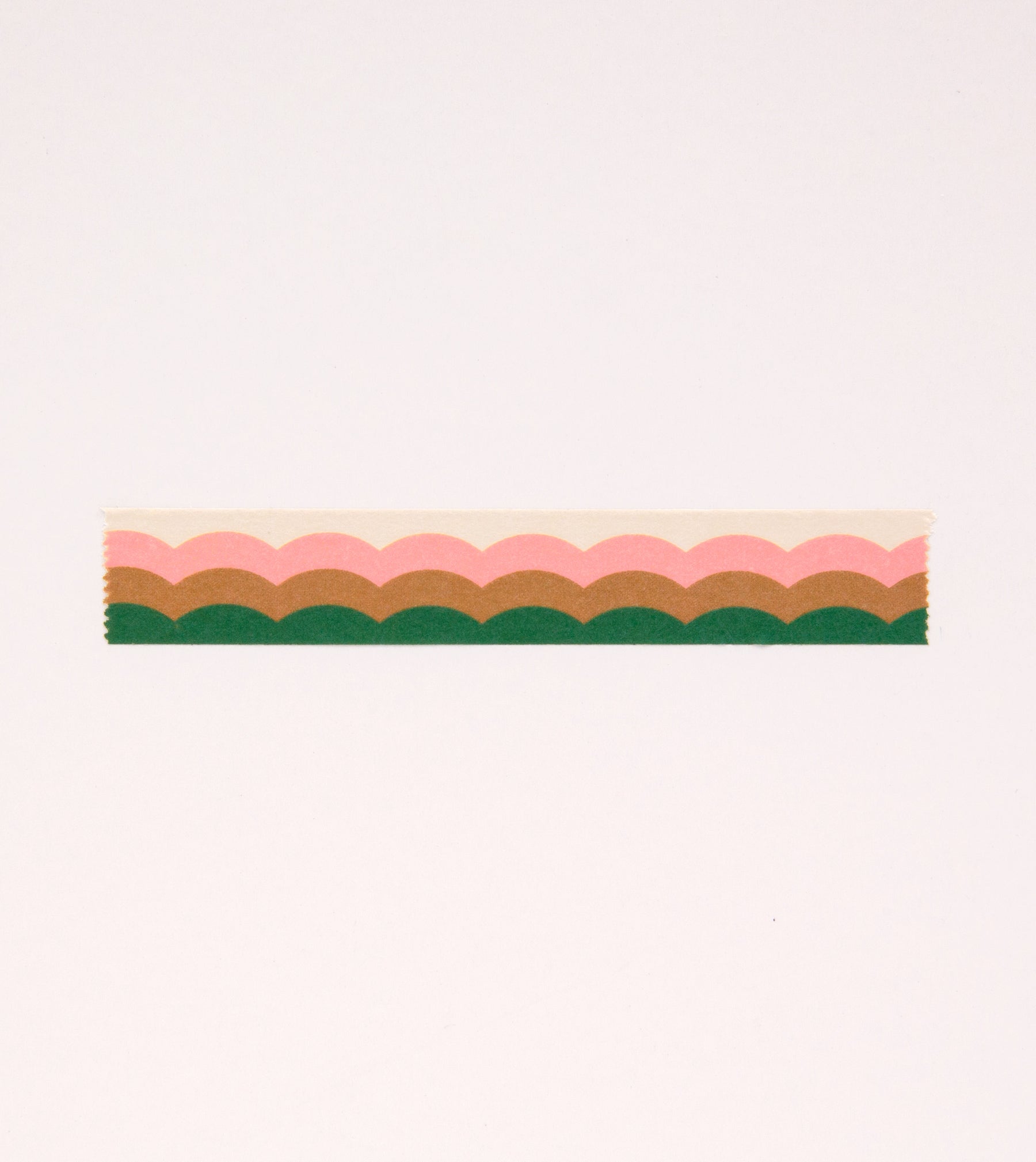 Scallop Pattern Washi Tape - Green and Pink - 15mm - MT16-C - Clap Clap