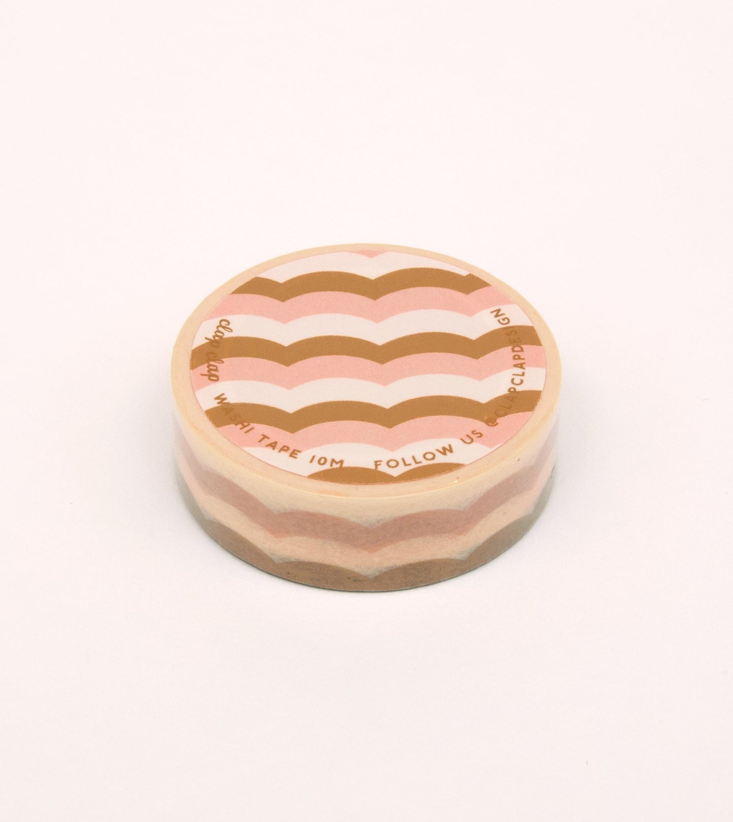 Scallop Pattern Washi Tape - Pink and Honey - MT15-C - Clap Clap