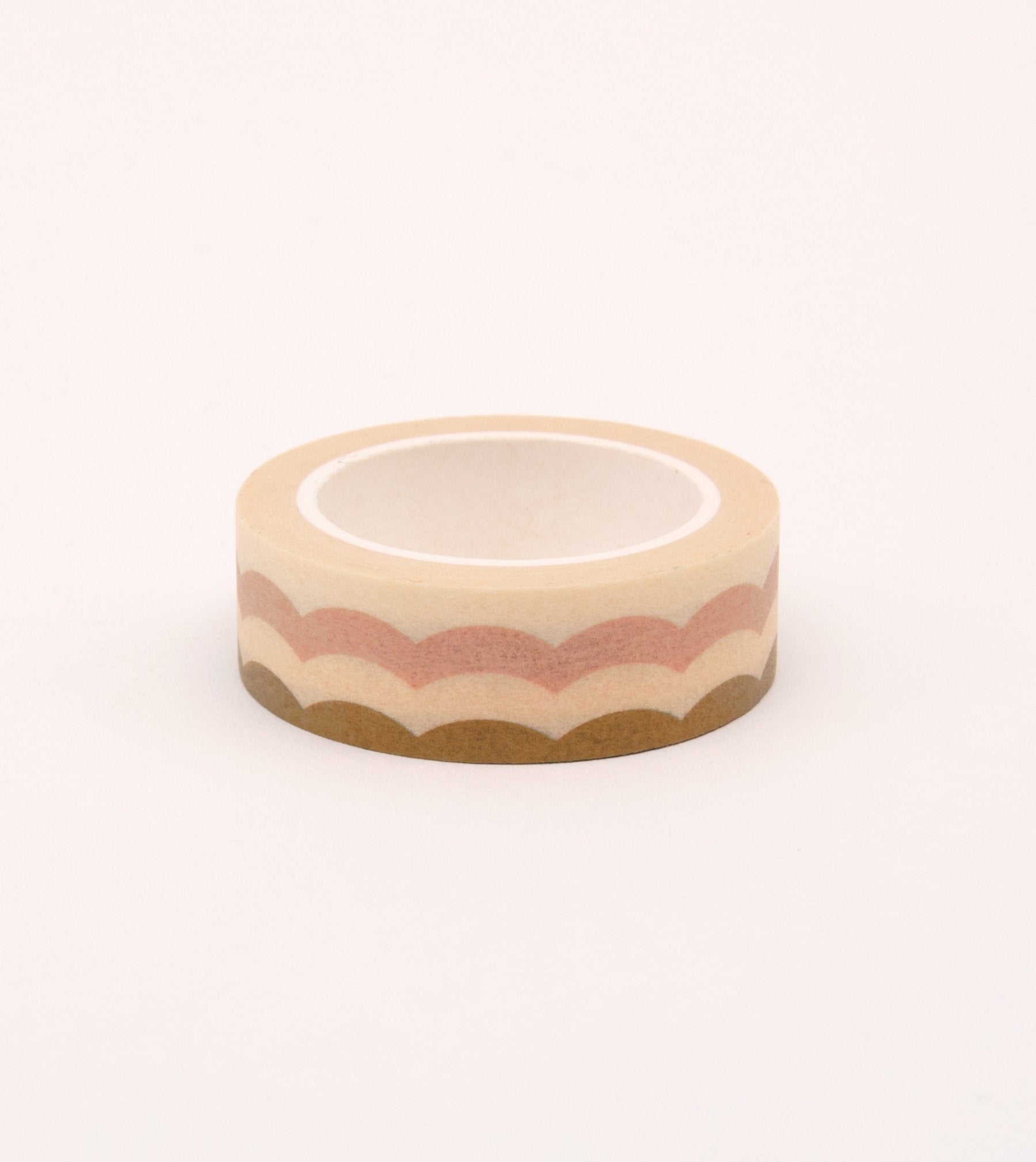 Scallop Pattern Washi Tape - Pink and Honey - MT15-C - Clap Clap