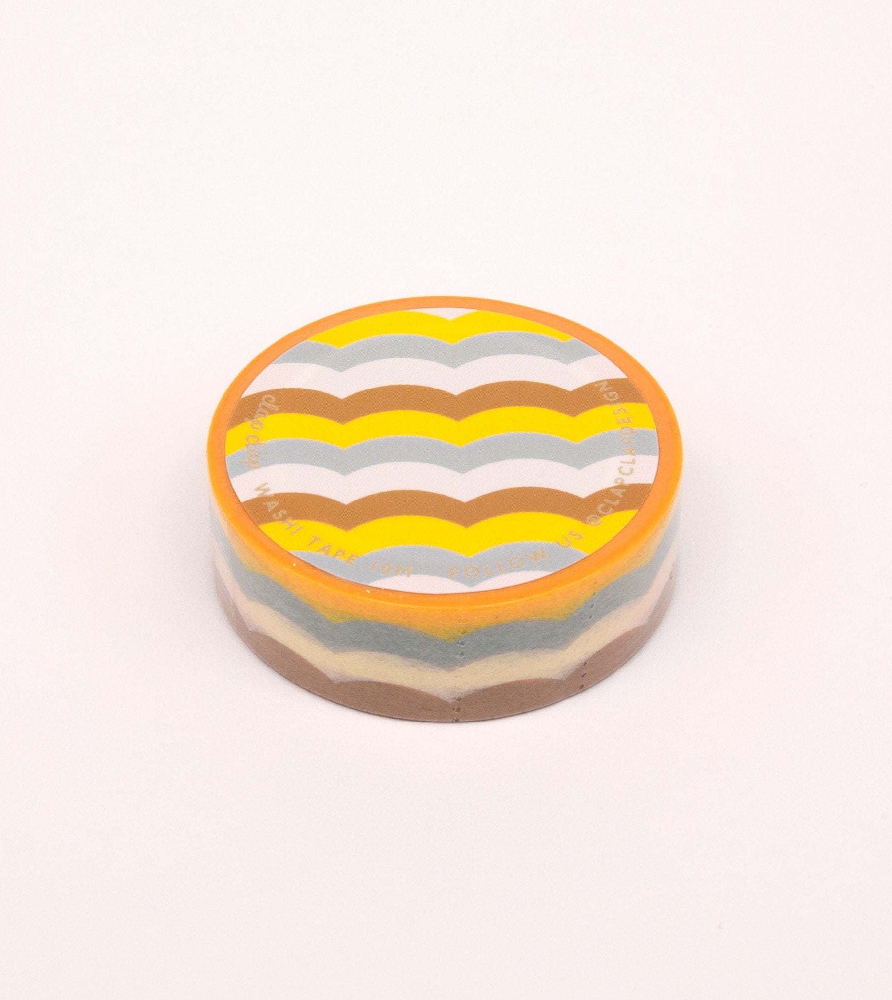 Scallop Pattern Washi Tape - Yellow and Baby Blue - MT14-C - Clap Clap