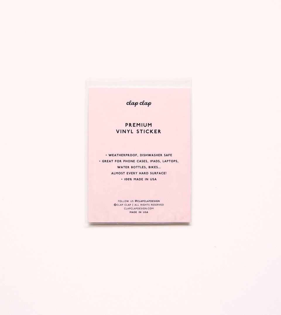 Waterproof Aesthetic Sticker - Pink Rose