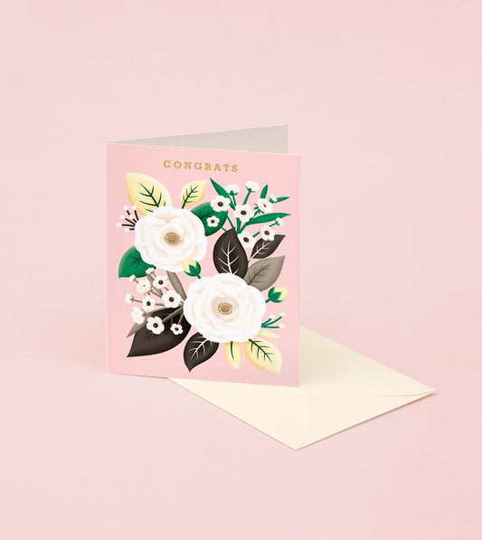 White Rose Congratulations Card - GC08 - Clap Clap